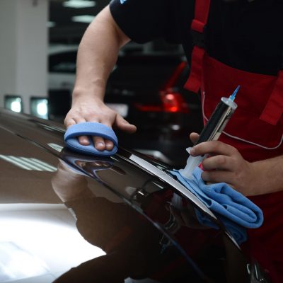 Car detailing concept. Auto cleaning and polish.